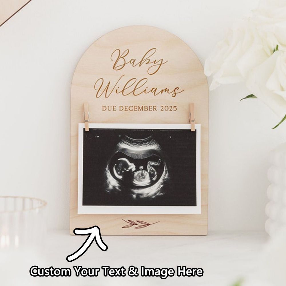 Picture Frame - Kişiselleştirilmiş Gebelik Duyuru Tabelası | Ahşap