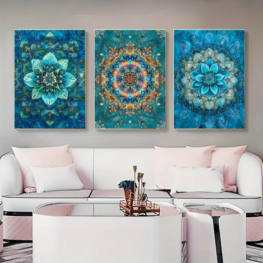 Abstract Canvas Set - (Çerçevesiz 3 Adet) - 3 adetlik