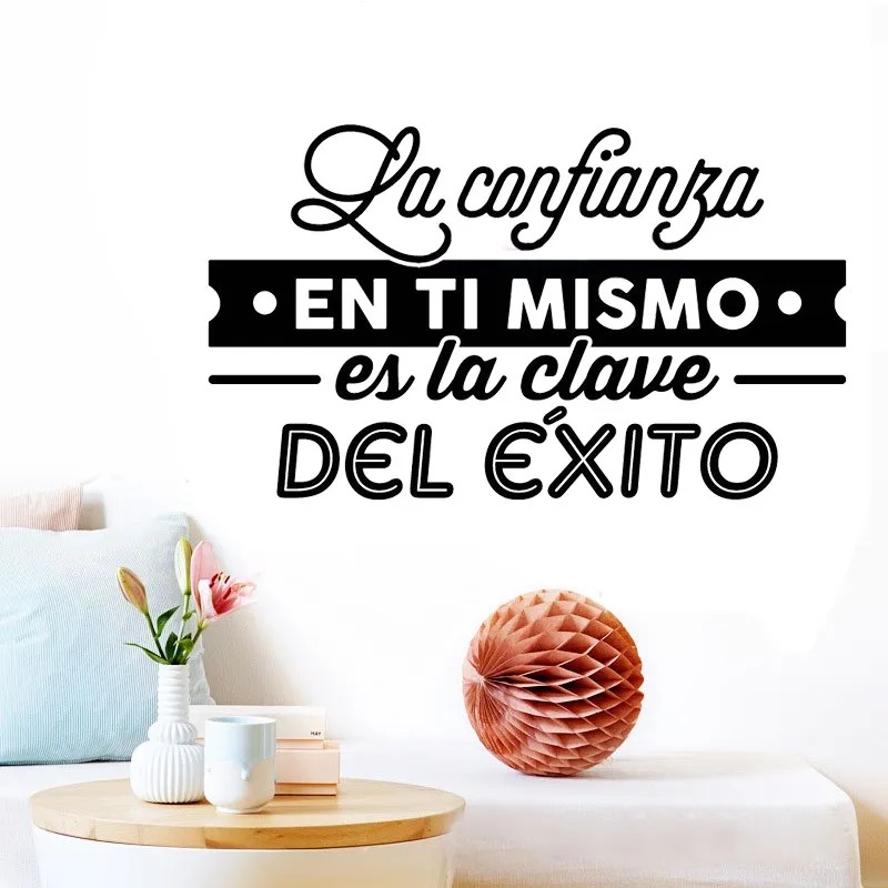 Wall Sticker - İspanyolca İlham Verici Söz Vinil Duvar