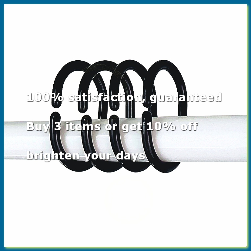 Curtain Curtain - 24 adet duş perdesi halkaları plastik
