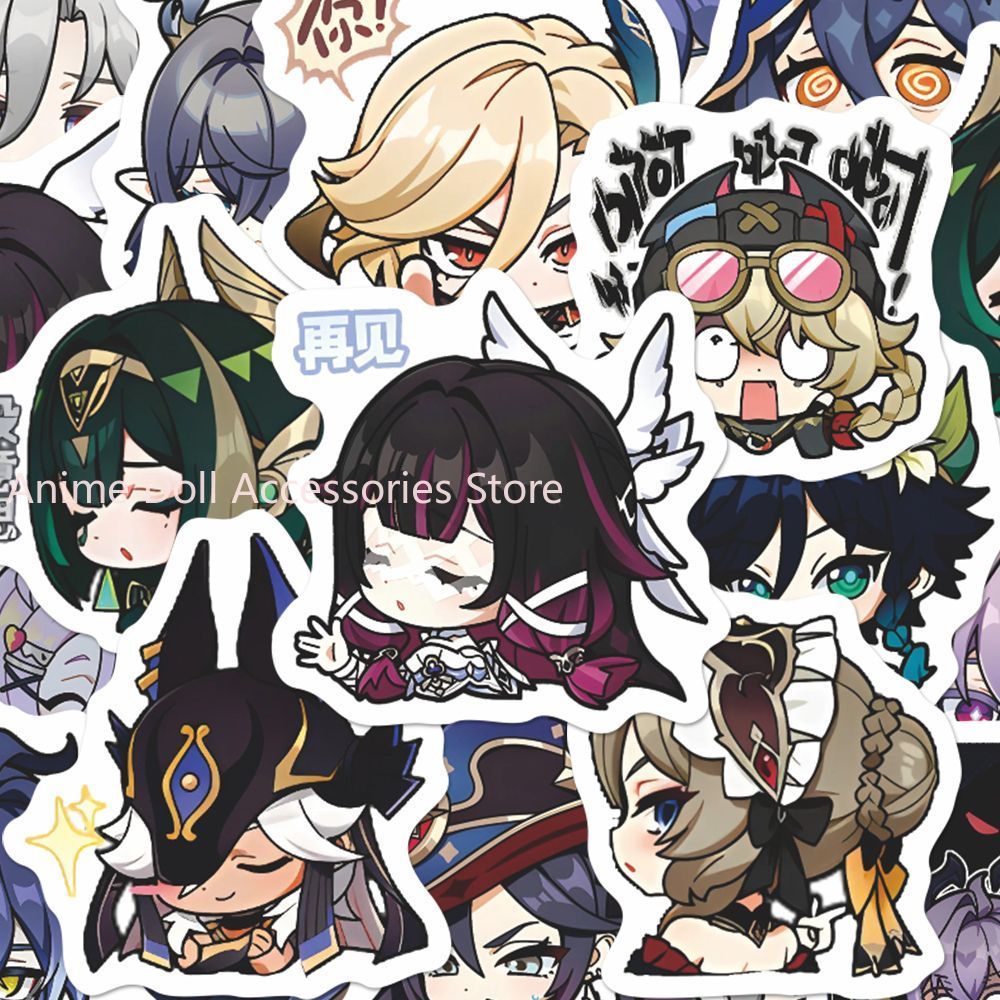 Wall Sticker - 64 adet Genshin Impact Moon Maiden