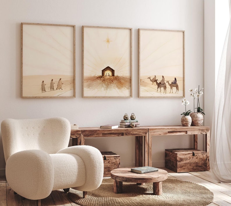3'lü/set Paskalya Doğum Sahnes - Abstract Canvas Set incelemesi ve fiyatı