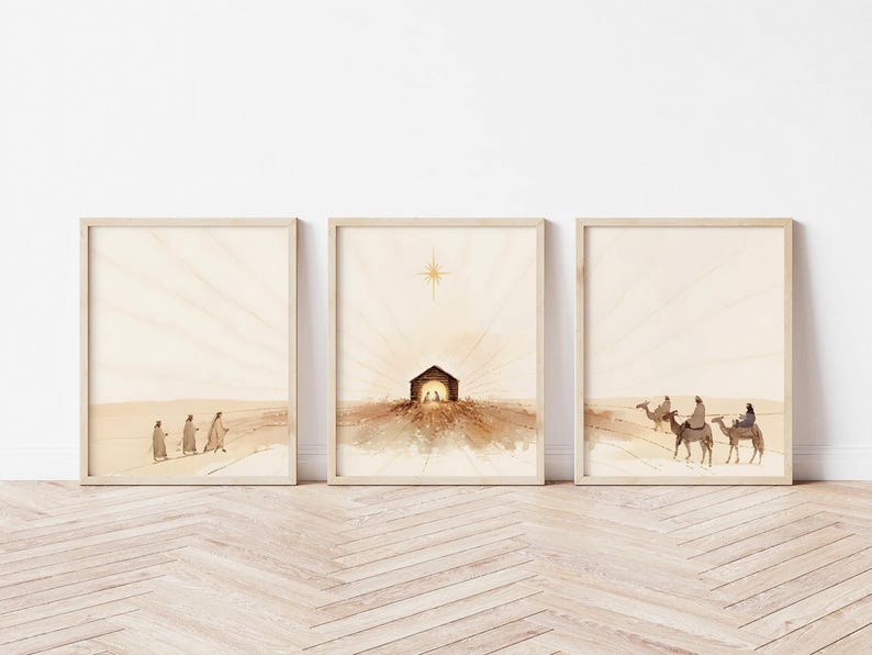 3'lü/set Paskalya Doğum Sahnes - Abstract Canvas Set incelemesi ve fiyatı