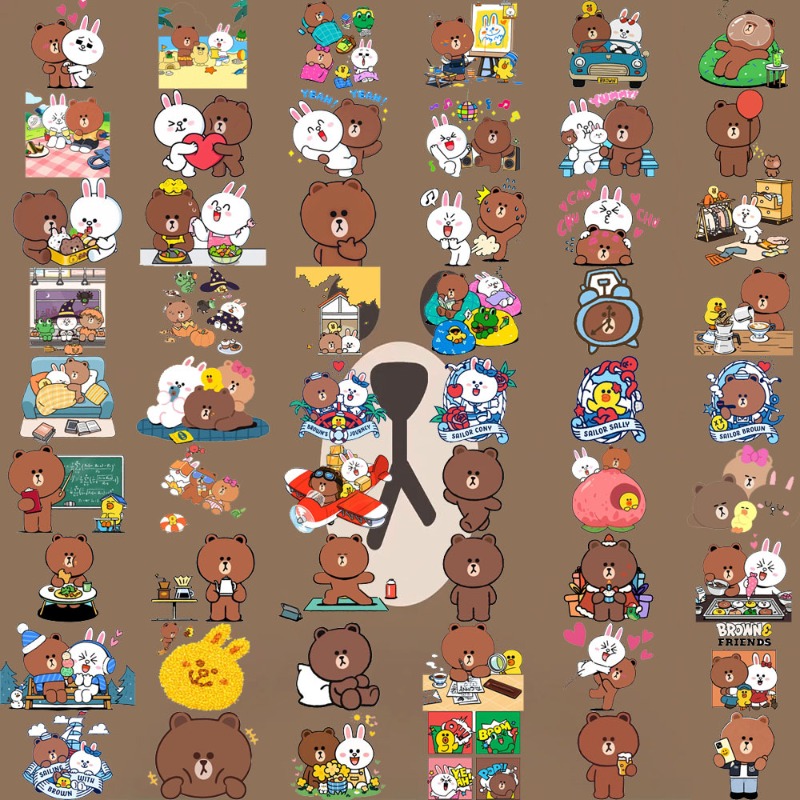 LINE FRIENDS Brown Cony Sally  - Wall Sticker incelemesi ve fiyatı
