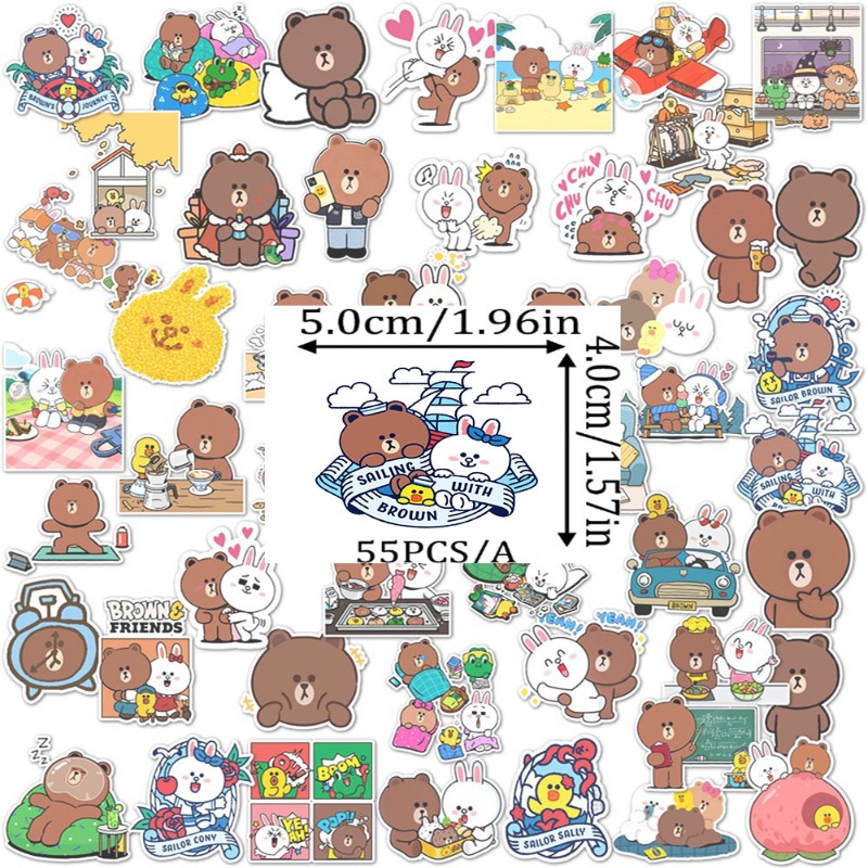 LINE FRIENDS Brown Cony Sally  - Wall Sticker incelemesi ve fiyatı